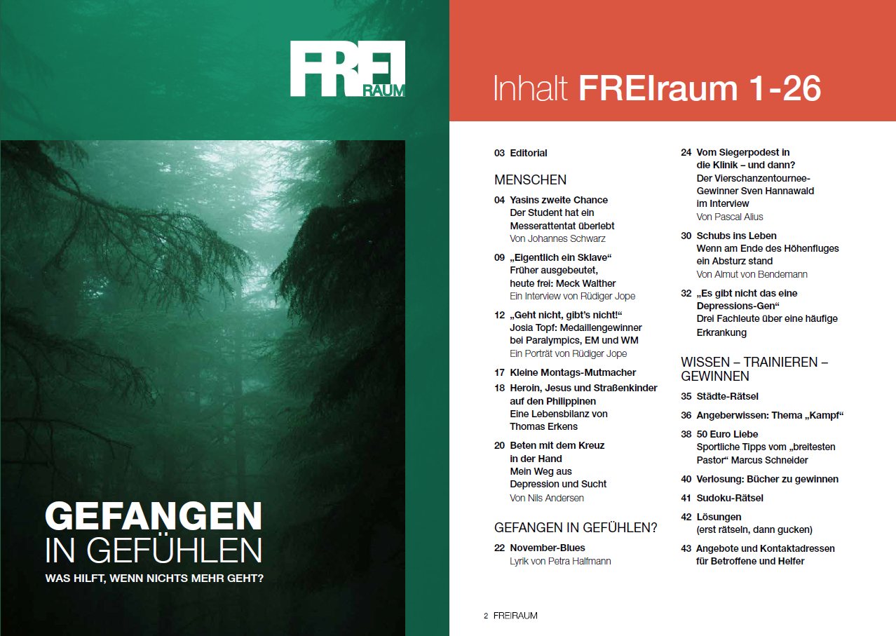 FREIraum 1/2026 erscheint am 2. Oktober.